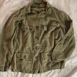 Theory Drab Green Khaki Utility Jacket